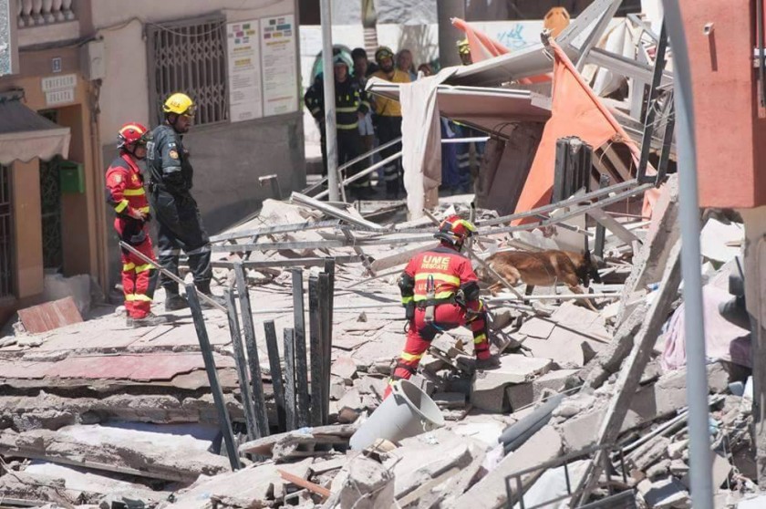 Imágenes del operativo en el derrumbe de Los Cristianos