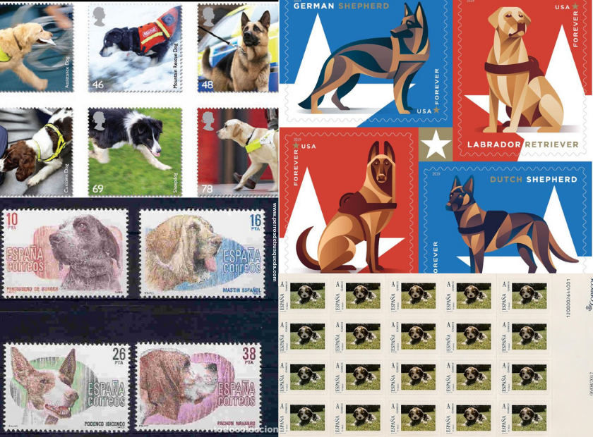 Sellos con perros de trabajo
